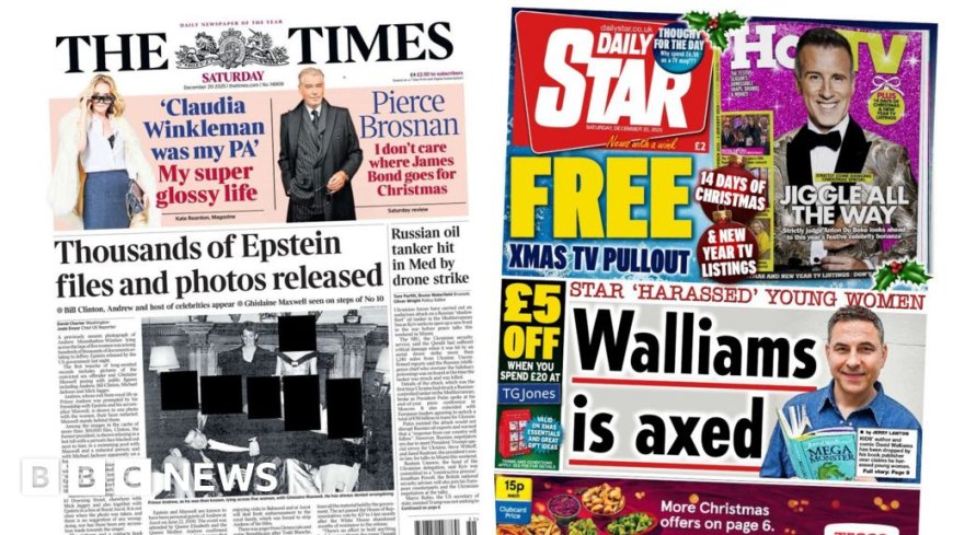 The Papers: 'Epstein files and photos released' and 'Walliams is axed'