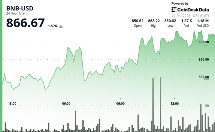 BNB at $860 lags broader market as scrutiny of Binance grows