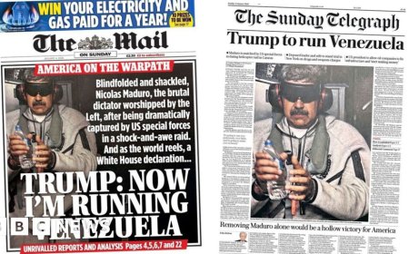 The Papers: 'America on the warpath' and 'Trump to run Venezuela'