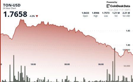 Toncoin drops, falls through key support levels in technical breakdown