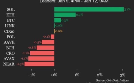 CoinDesk 20 Performance Update: Solana (SOL) Gains 3.1% as Index Trades Flat