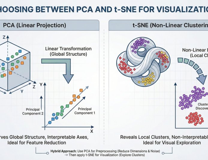 Choosing Between PCA and t-SNE for Visualization