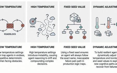 Why Agents Fail: The Role of Seed Values and Temperature in Agentic Loops