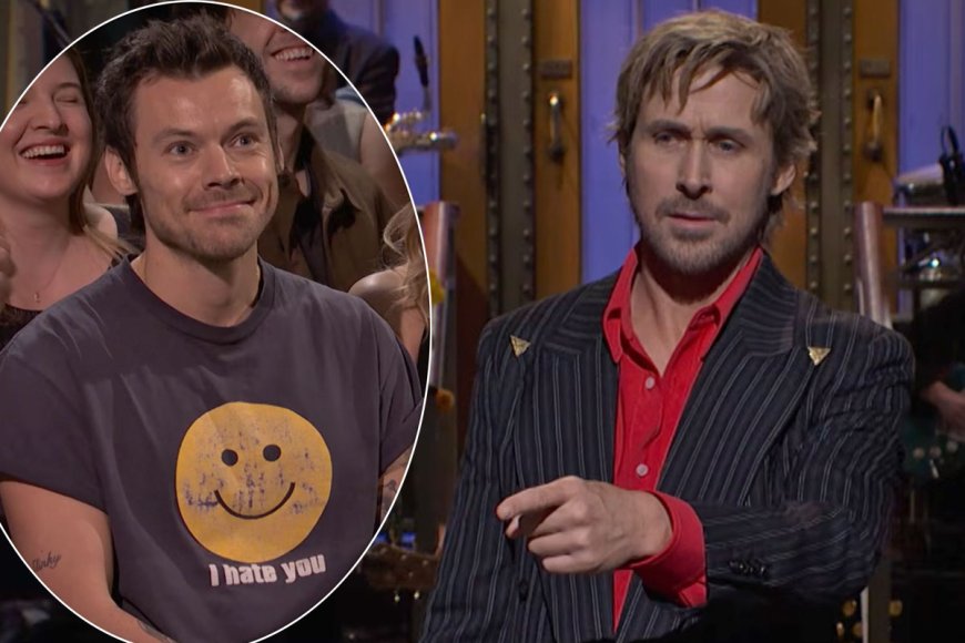 Harry Styles Crashes Ryan Gosling’s SNL Monologue: ‘What Are You Doing Here, Man?’