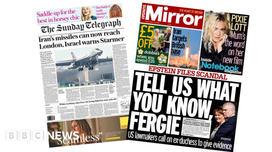 'Iran's missiles can now reach London' and 'Tell us what you know, Fergie'