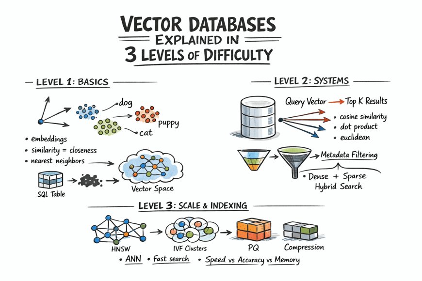 Vector Databases Explained in 3 Levels of Difficulty