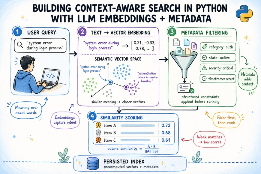 Building Context-Aware Search in Python with LLM Embeddings + Metadata