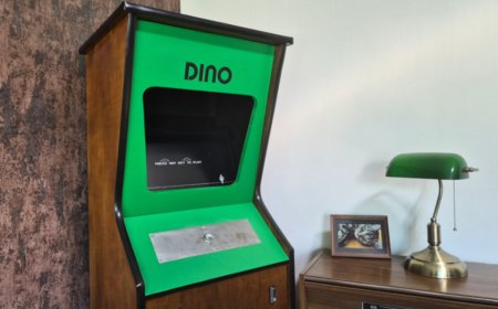 Pong-like Cabinet for Classic Dinosaur Jumper