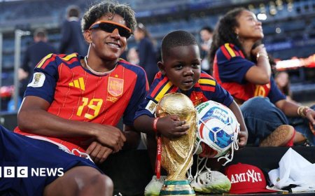 Lamine Yamal celebrates World Cup win with little brother who charmed fans