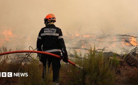 Firefighters battle wildfire as tens of thousands evacuated near Bordeaux
