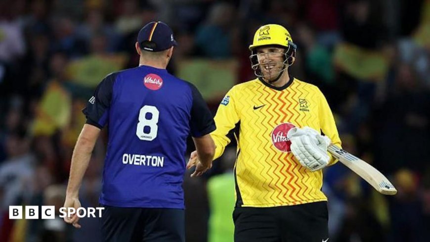 Craig Overton hits twin Jamie for decisive six