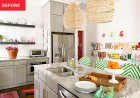 An Interior Designer Turned Kid’s Art into Wallpaper for a Kitchen Redo