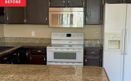 A “Lifeless” Kitchen Got a European-Style Redo with a Pink Island