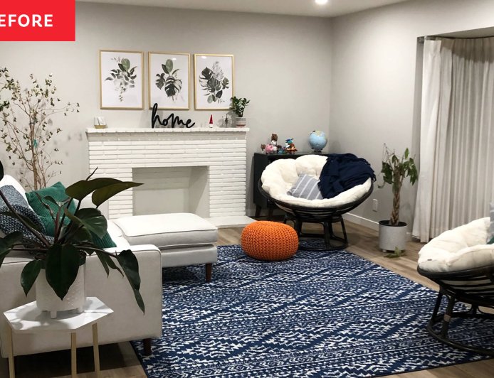 They Removed the Living Room’s Brick Fireplace — And They Don’t Regret It
