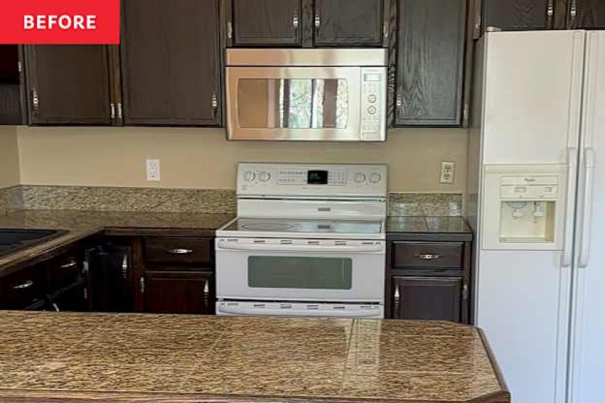 A “Lifeless” Kitchen Got a European-Style Redo with a Pink Island
