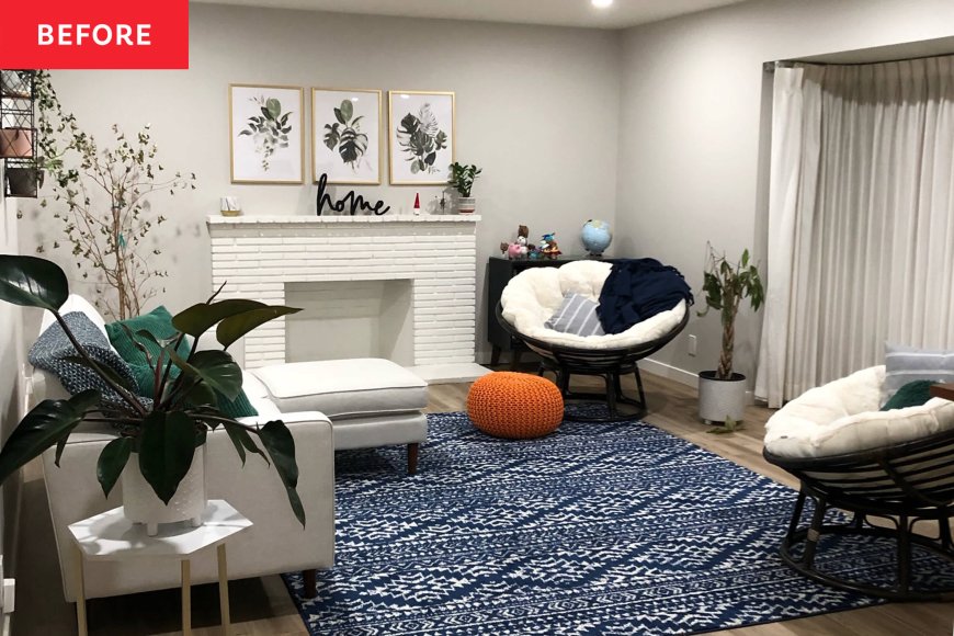 They Removed the Living Room’s Brick Fireplace — And They Don’t Regret It